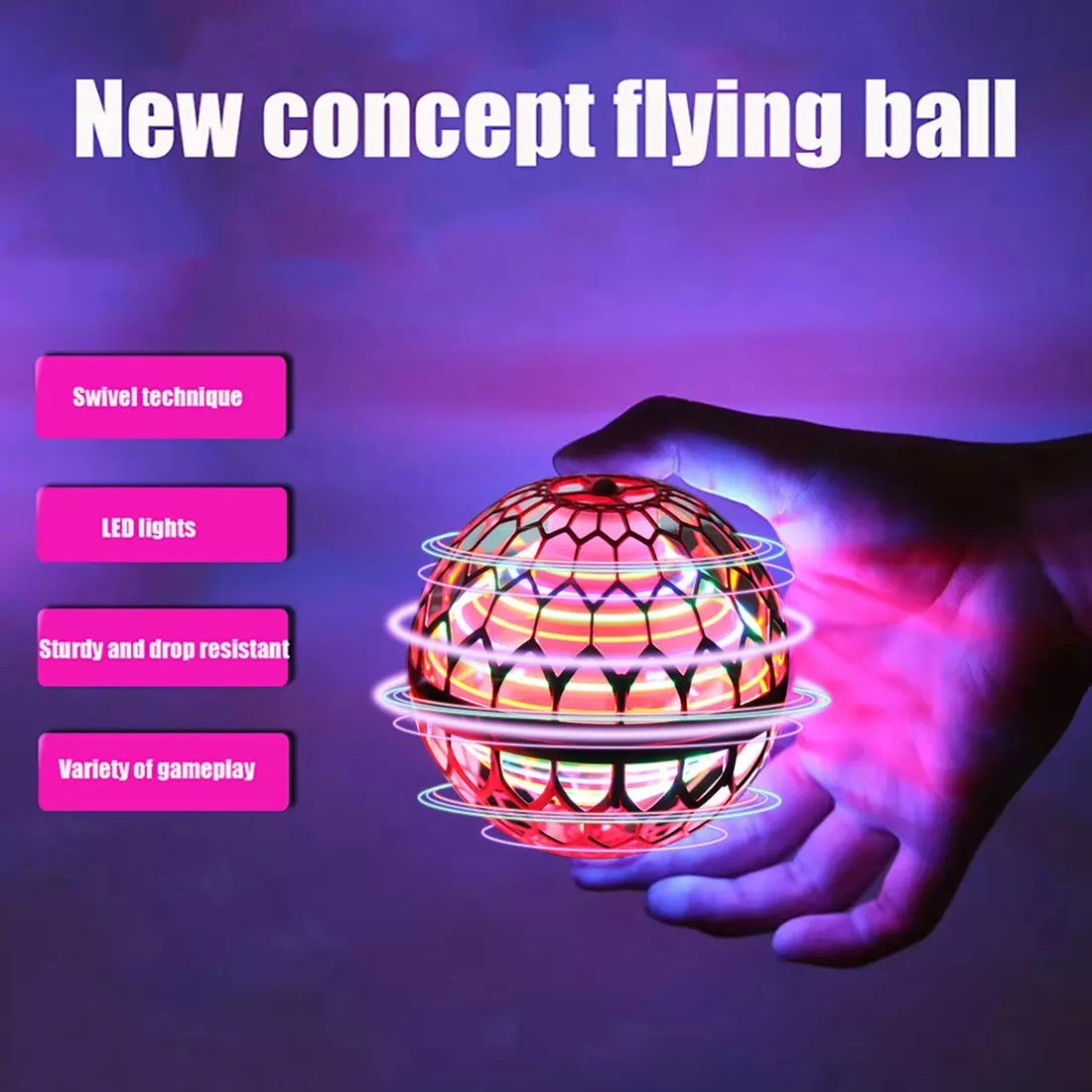 Flying boomerang ball