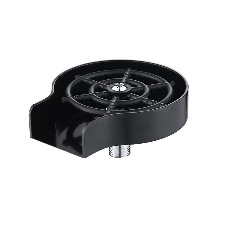 High pressure glass rinser