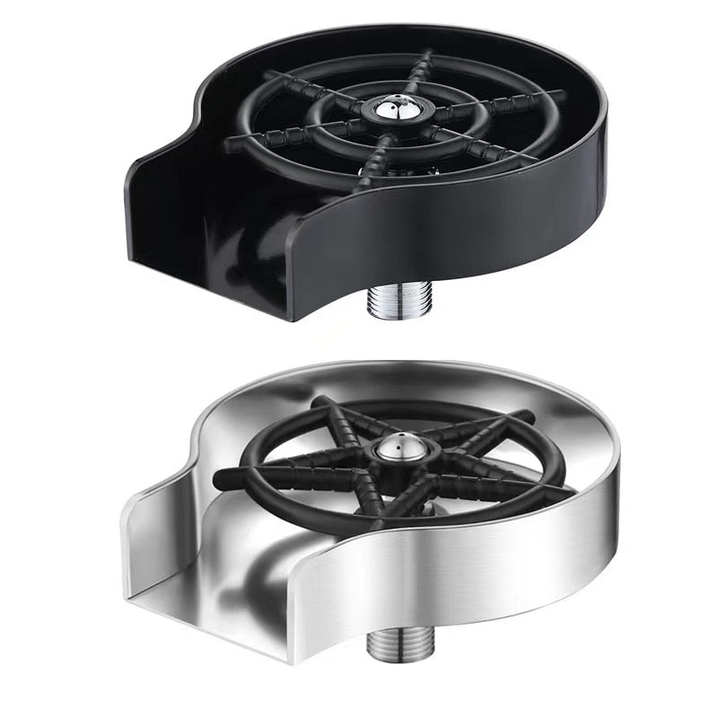 High pressure glass rinser